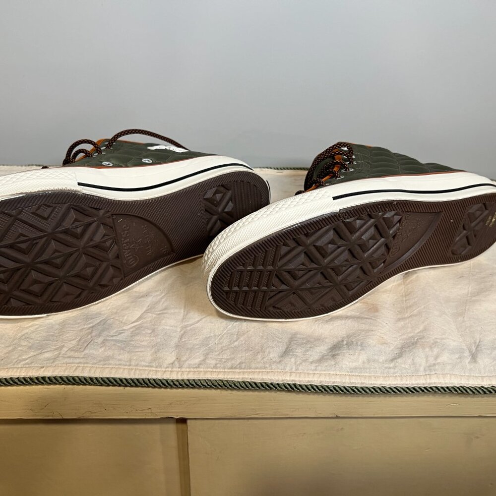 Converse Quilted High-Top Sneakers - Green and Brown - Picture 7 of 7